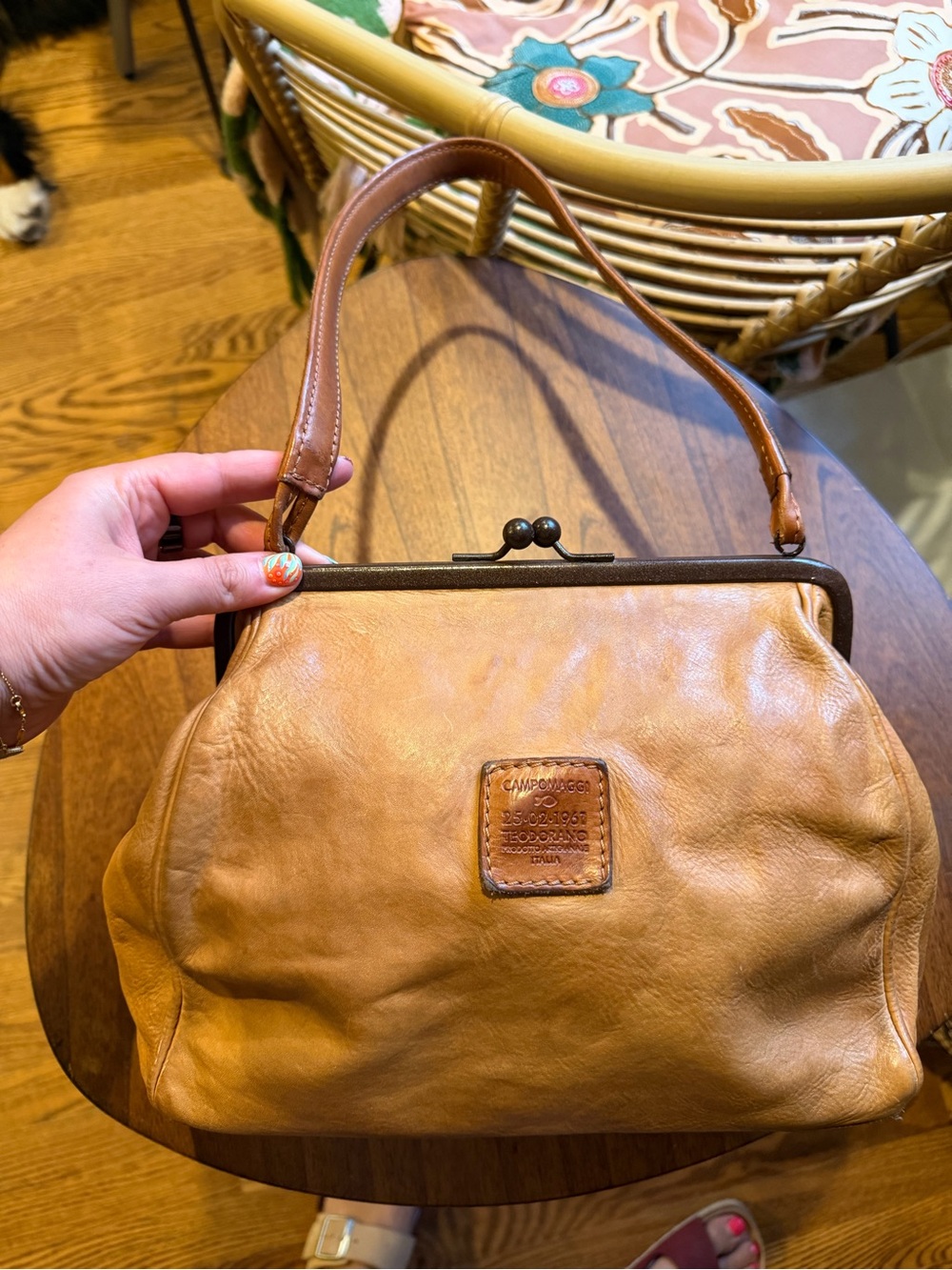 Campomaggi Woven Leather Shoulder Bag in Tan - Picture 2 of 13